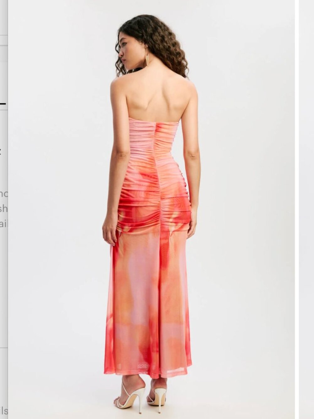 Bardot NWT Stephanie Printed Mesh Dress in Pink Floral - Picture 3 of 6